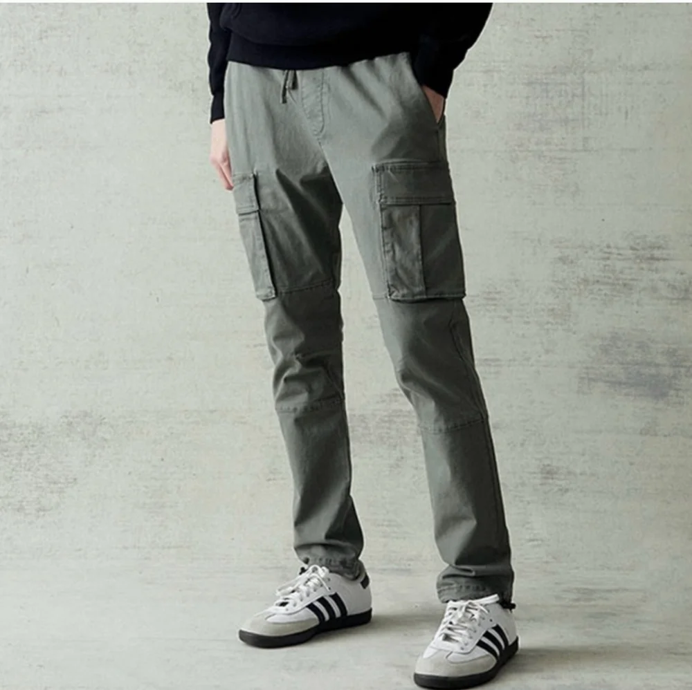 PACSUN Stretch Canvas Olive Slim Cargo Pants